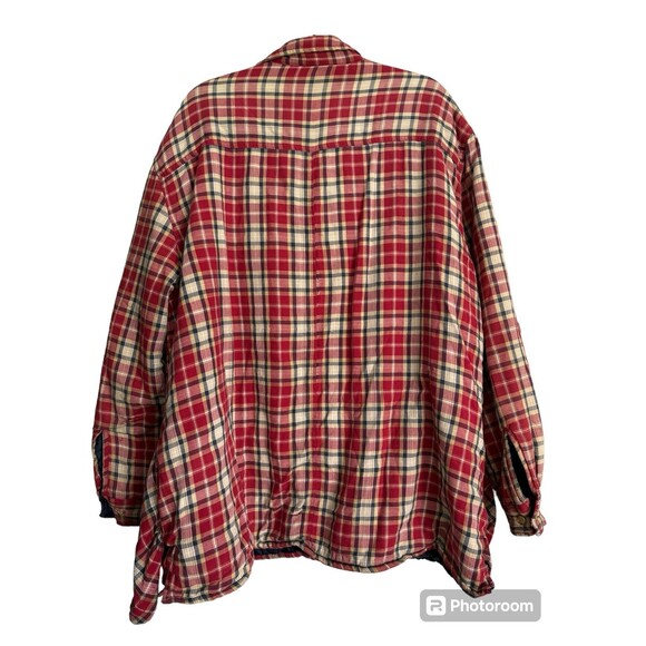 VINTAGE Flannel Shirt Mens 2X Lined Plaid Shacket Jacket 90s Outdoors Lumberjack - Picture 2 of 9